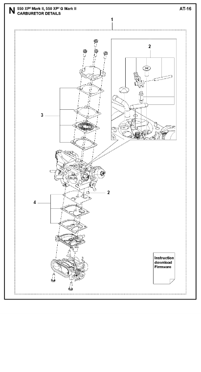 Husqvarna Chainsaw 550 XP G II Carburetor Details