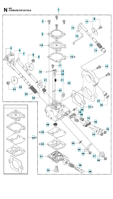 Husqvarna Chainsaw 455 Rancher Carburetor Details