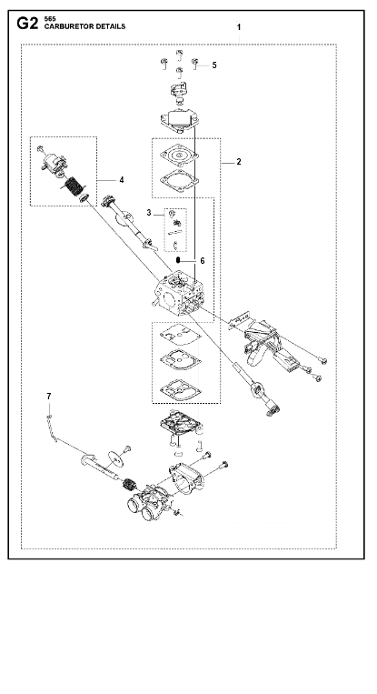Husqvarna Chainsaw 565 Carburetor Details