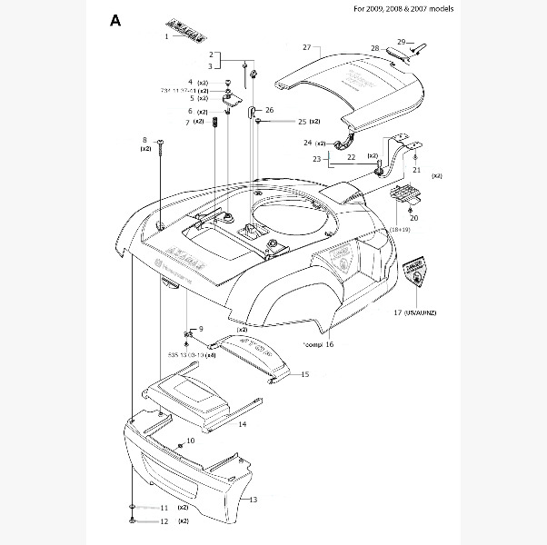 Automower 220AC Cover 2007-2009
