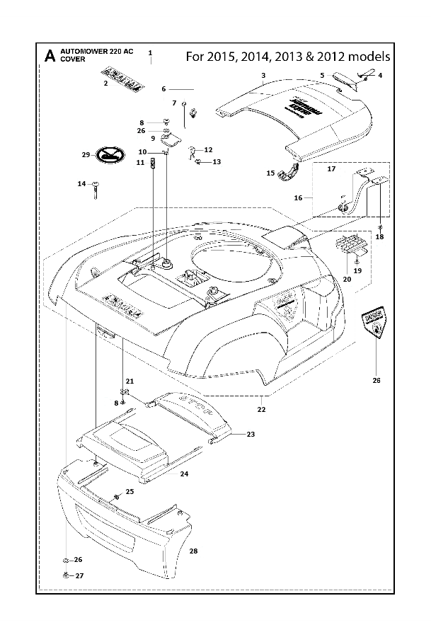 Automower 220AC Cover 2012-2015