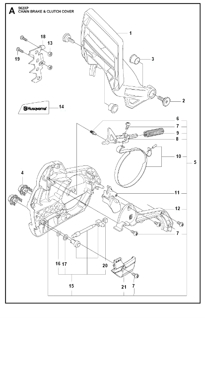 Husqvarna Chainsaw 562 XP Chain Brake & Clutch Cover