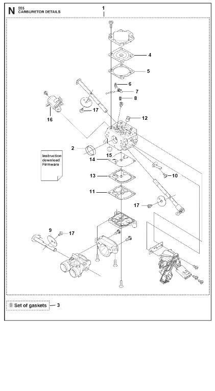 Husqvarna Chainsaw 555 Carburetor Details