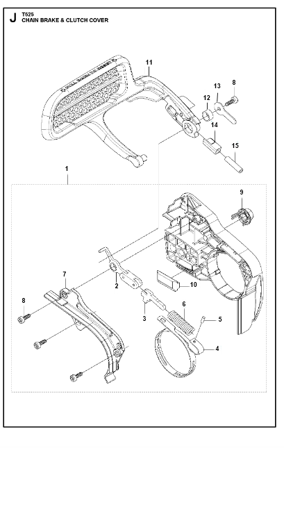 Husqvarna Chainsaw T525 Chain Brake & Clutch Cover