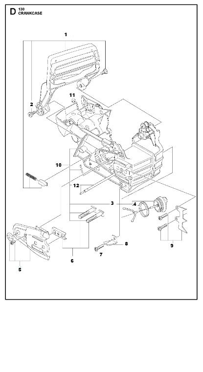 Husqvarna Chainsaw 130 Crankcase