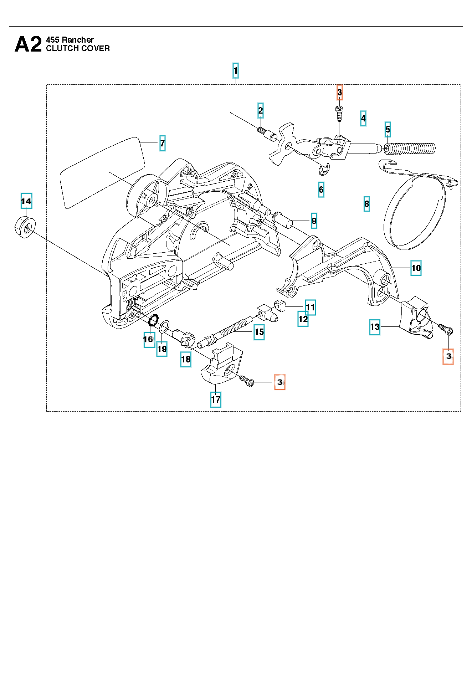 Husqvarna Chainsaw 455 Rancher Clutch Cover