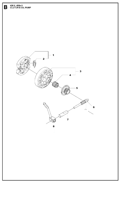 Husqvarna Chainsaw 435II Clutch & Oil Pump