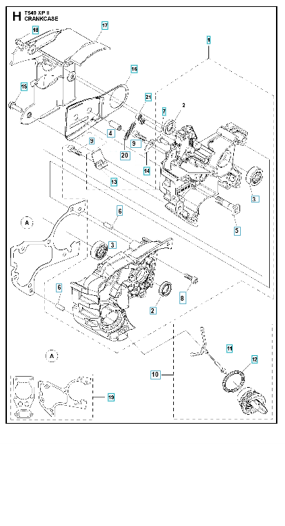 Husqvarna Chainsaw T540 XP II Crankcase