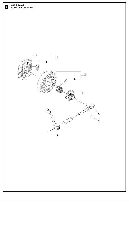 Husqvarna Chainsaw 440 II Clutch & Oil Pump