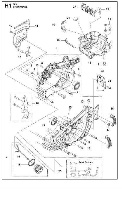 Husqvarna Chainsaw 565 Crankcase