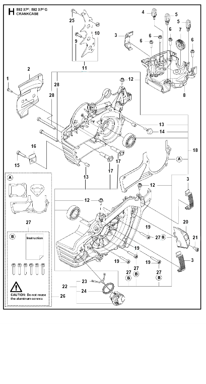 Husqvarna Chainsaw 592 XP G Crankcase