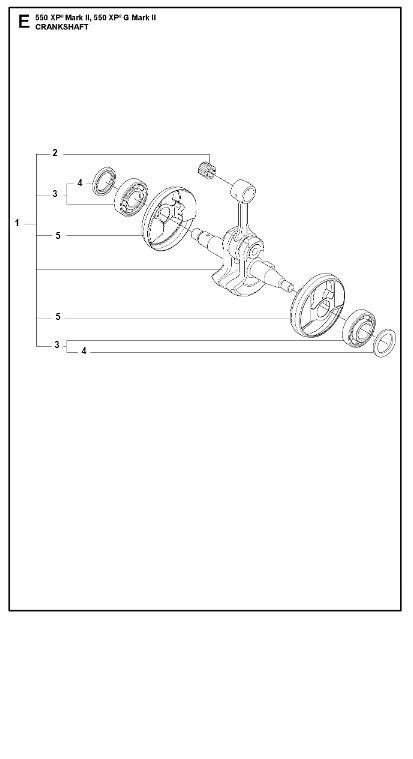 Husqvarna Chainsaw 550 XP G II Crankshaft