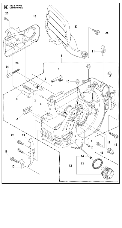 Husqvarna Chainsaw 440 II Crankcase