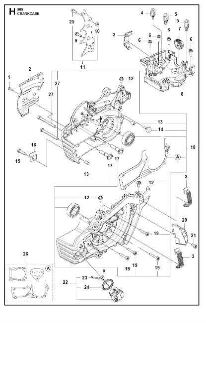 Husqvarna Chainsaw 585 Crankcase