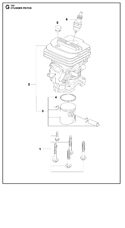 Husqvarna Chainsaw 130 Cylinder Piston