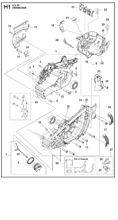 Husqvarna Chainsaw 572 XP Crankcase