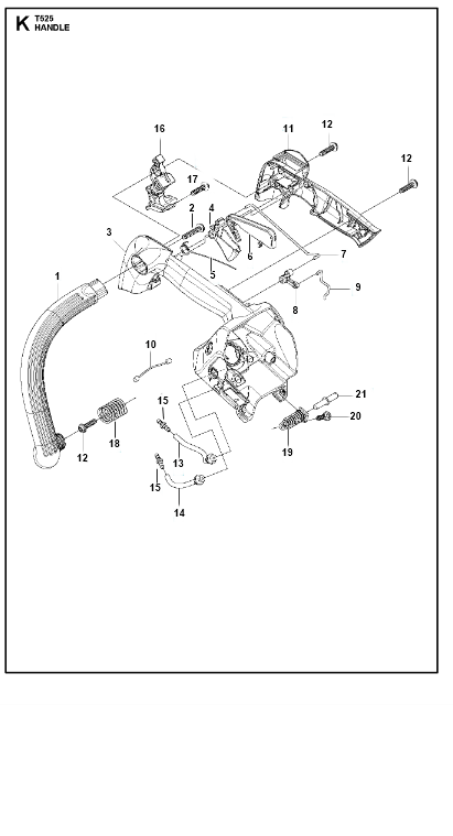 Husqvarna Chainsaw T525 Handle