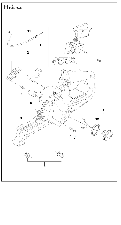 Husqvarna Chainsaw 130 Fuel Tank
