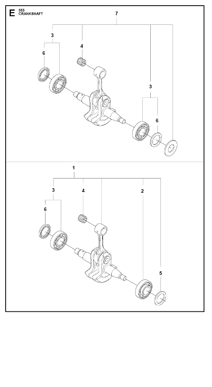 Husqvarna Chainsaw 555 Crankshaft