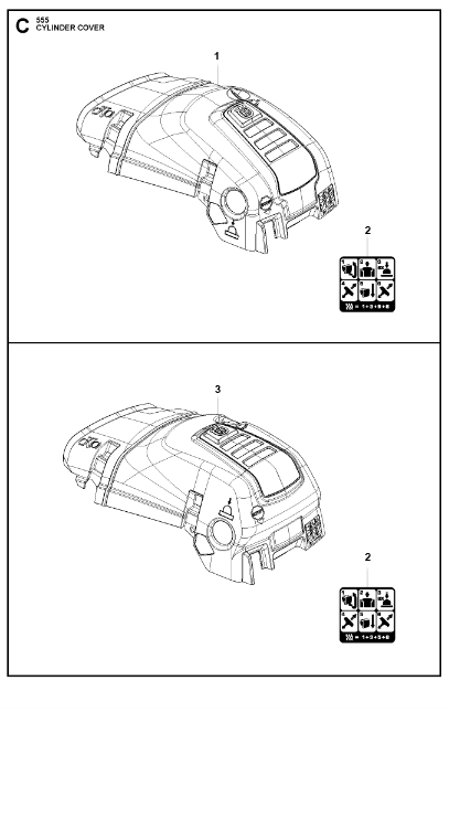 Husqvarna Chainsaw 555 Cylinder Cover