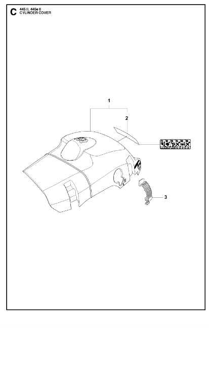 Husqvarna Chainsaw 445 II Cylinder Cover