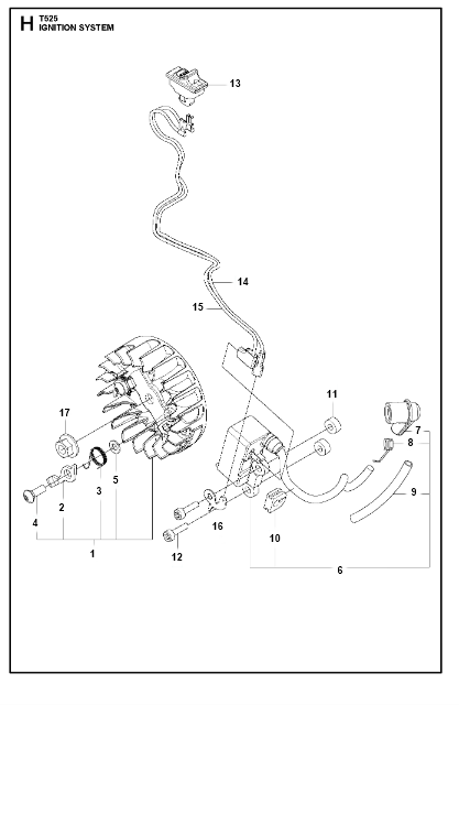 Husqvarna Chainsaw T525 Ignition System