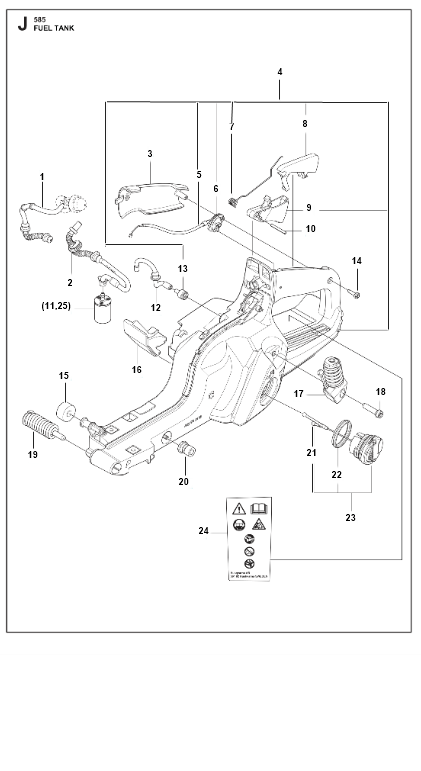 Husqvarna Chainsaw 585 Fuel Tank