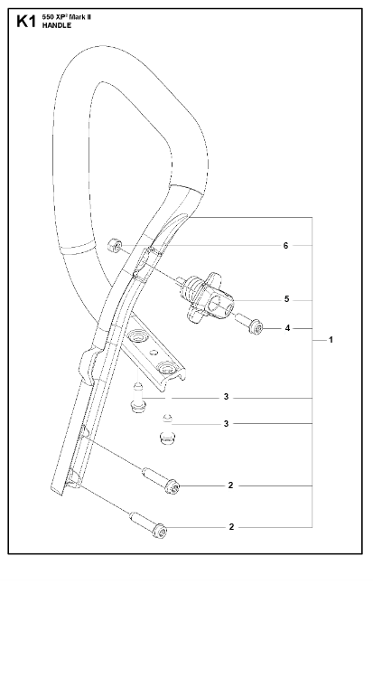 Husqvarna Chainsaw 550 XP II Handle