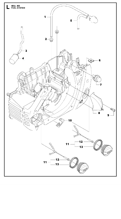 Husqvarna Chainsaw 455 Rancher Fuel System