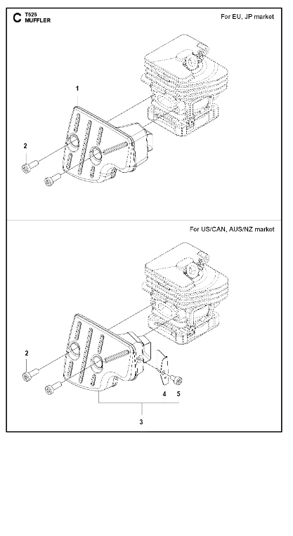 Husqvarna Chainsaw T525 Muffler