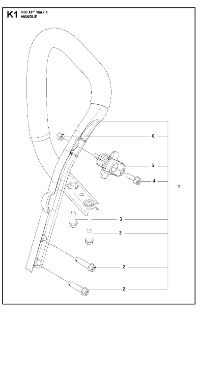 Husqvarna Chainsaw 550 XP G II Handle