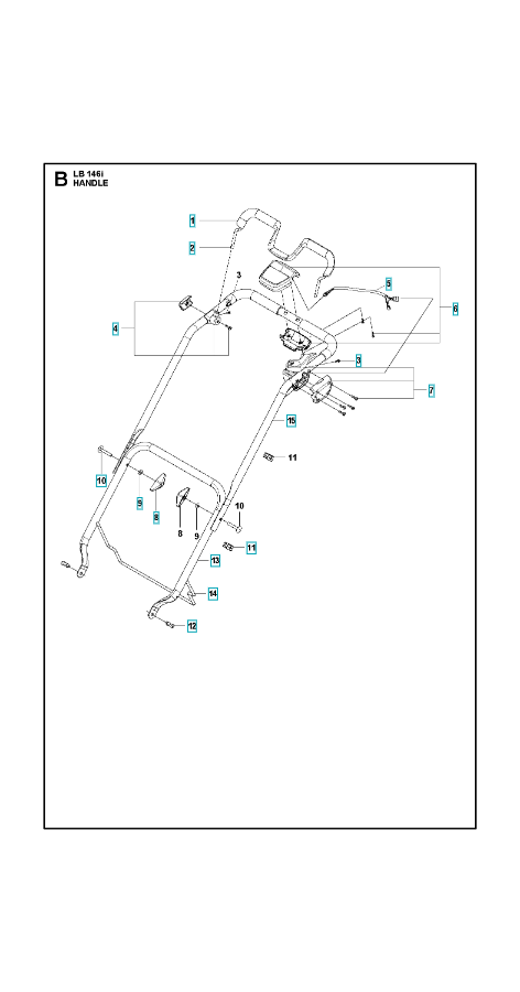 Husqvarna Battery Mulch Mower LB 146i Handle