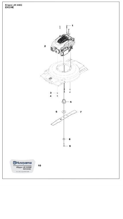 Husqvarna Petrol Lawn Mower KLIPPO LB 448Q Engine
