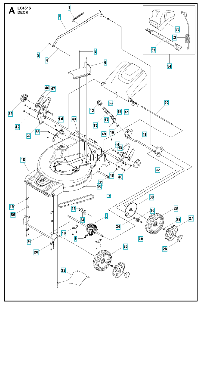 Husqvarna Petrol Lawn Mower LC 451S Mower Deck / Cutting Deck
