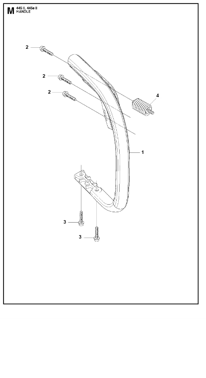 Husqvarna Chainsaw 445 II Handle