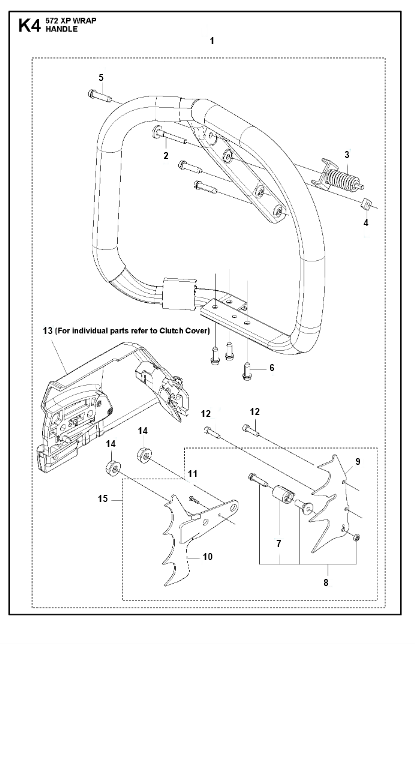 Husqvarna Chainsaw 572 XP Handle 1
