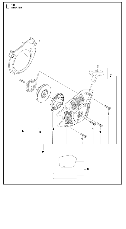 Husqvarna Chainsaw 130 Starter