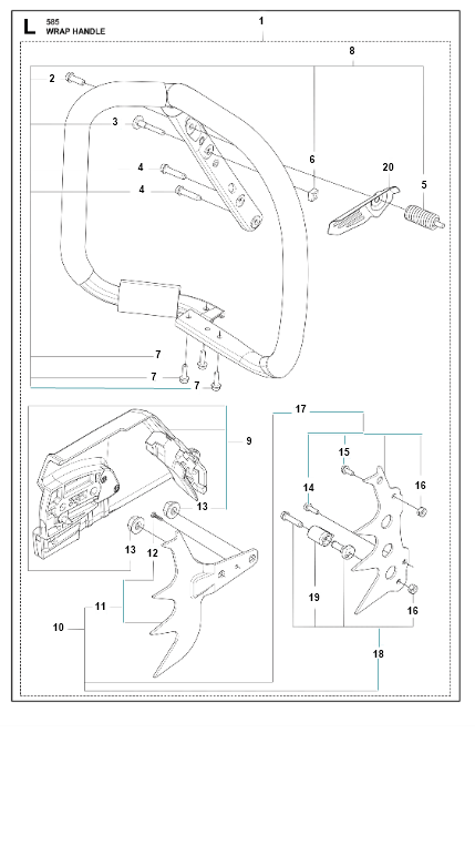 Husqvarna Chainsaw 585 Handle Wrap