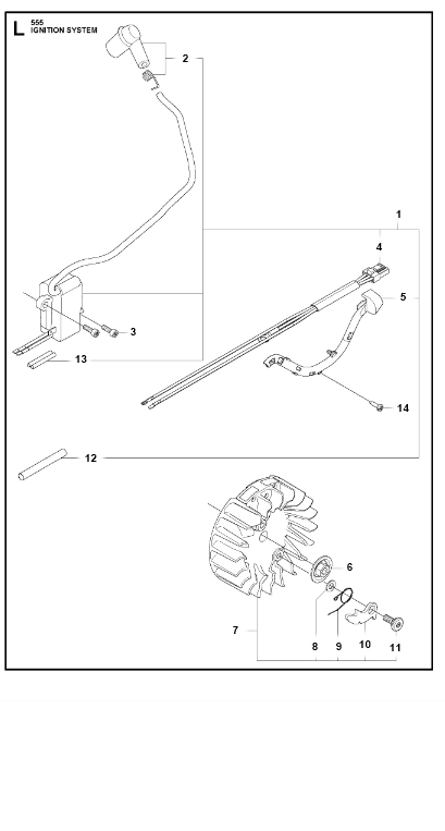Husqvarna Chainsaw 555 Ignition System