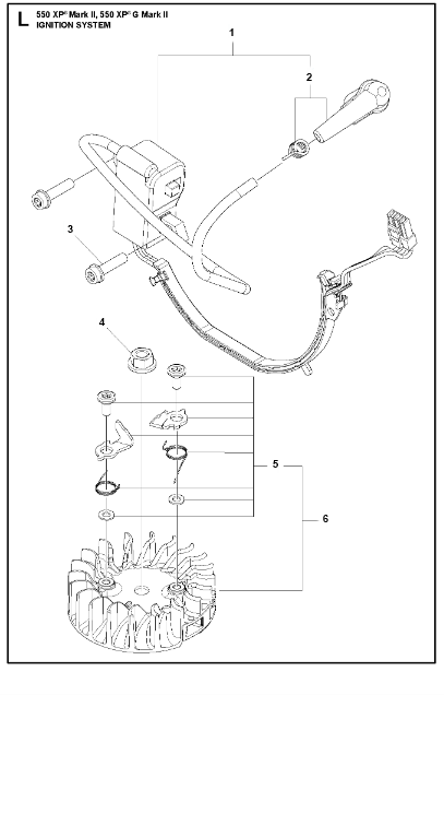 Husqvarna Chainsaw 550 XP II Ignition System