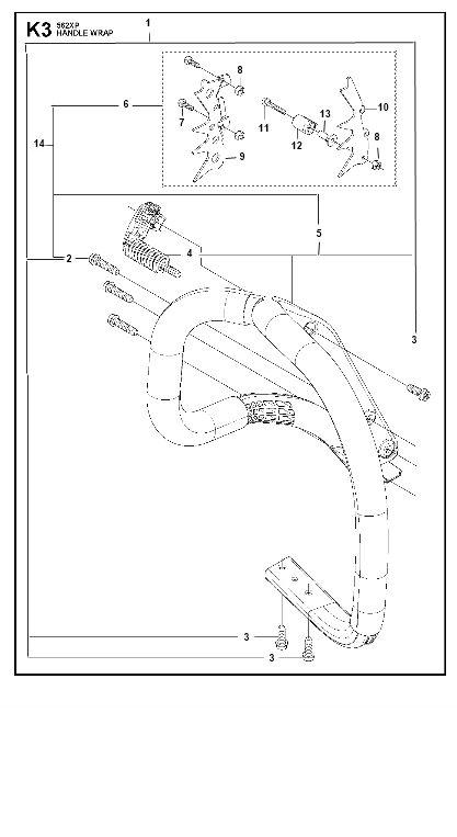 Husqvarna Chainsaw 562 XP Handle Wrap