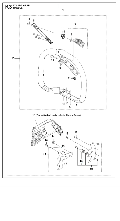 Husqvarna Chainsaw 572 XP Handle 2
