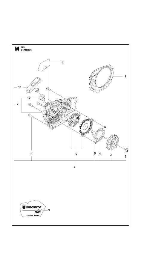 Husqvarna Chainsaw 545 Starter
