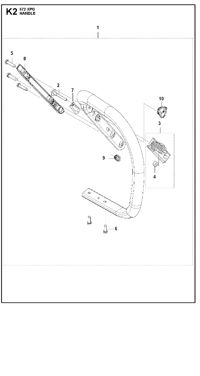 Husqvarna Chainsaw 572 XP Handle 3