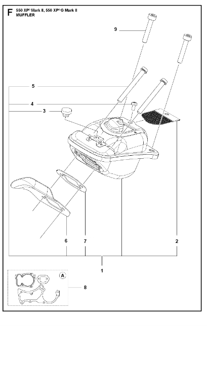 Husqvarna Chainsaw 550 XP II Muffler
