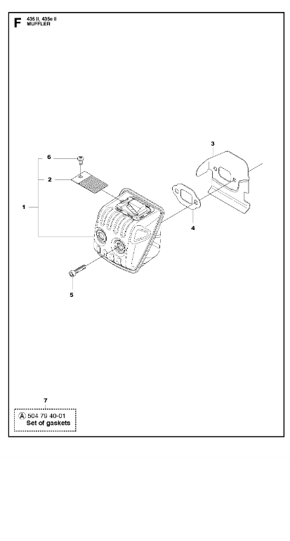 Husqvarna Chainsaw 435II Muffler