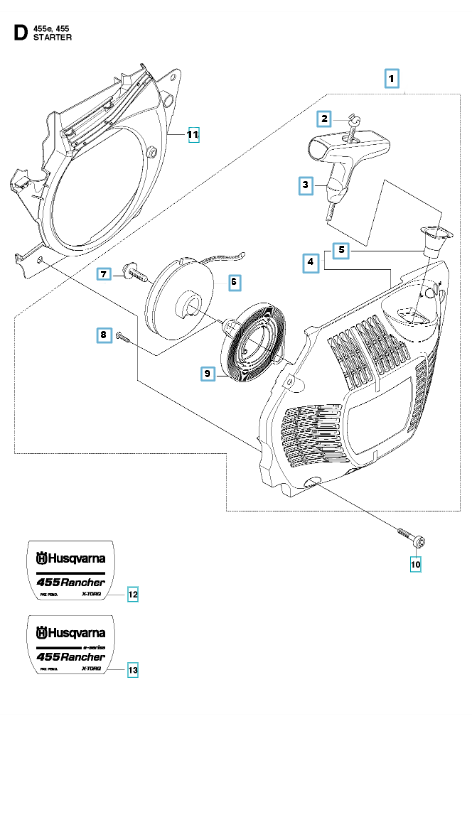 Husqvarna Chainsaw 455 Rancher Starter