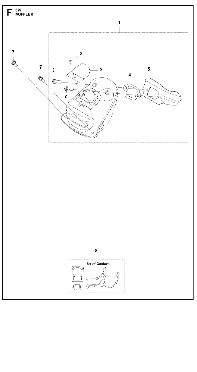 Husqvarna Chainsaw 565 Muffler