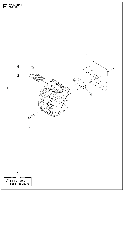 Husqvarna Chainsaw 445 II Muffler