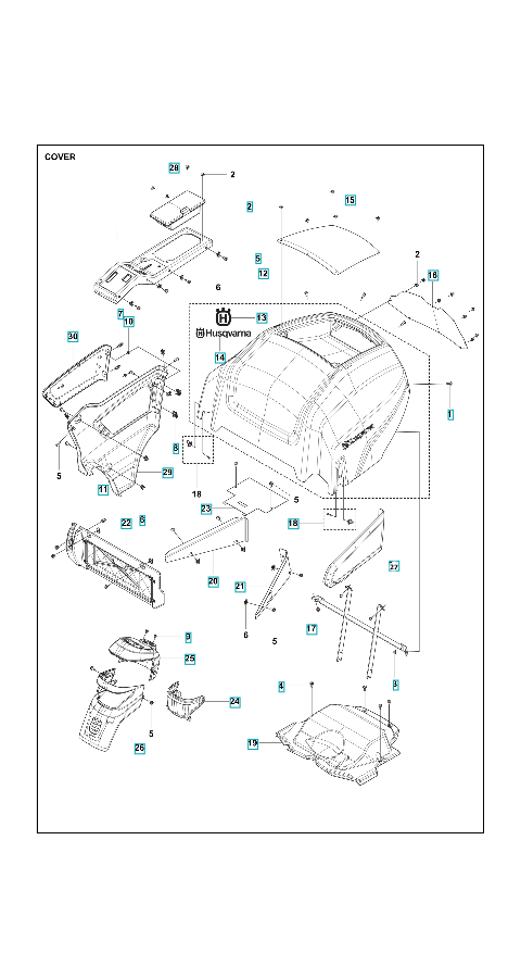Husqvarna Ride-on Mower P520DX Cover
